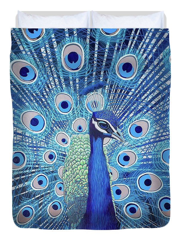 Blue Peacock - Duvet Cover