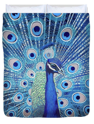 Blue Peacock - Duvet Cover
